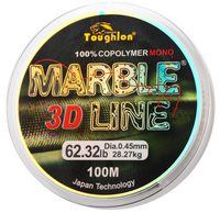 Леска TOUGHLON Marble 3D Line Green 100м. 0,18mm