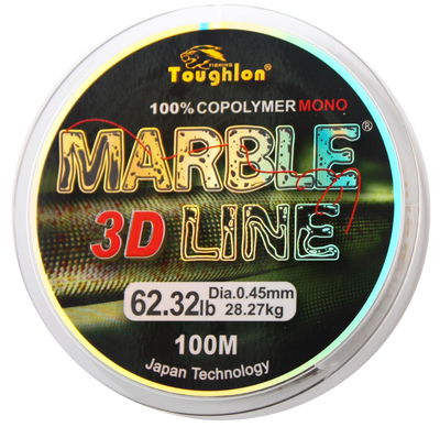 Леска TOUGHLON Marble 3D Line Green 100м. 0,28mm ― w-pelican.com