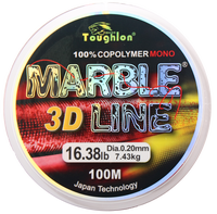 Леска TOUGHLON Marble 3D Line Red 100м. 0,16mm